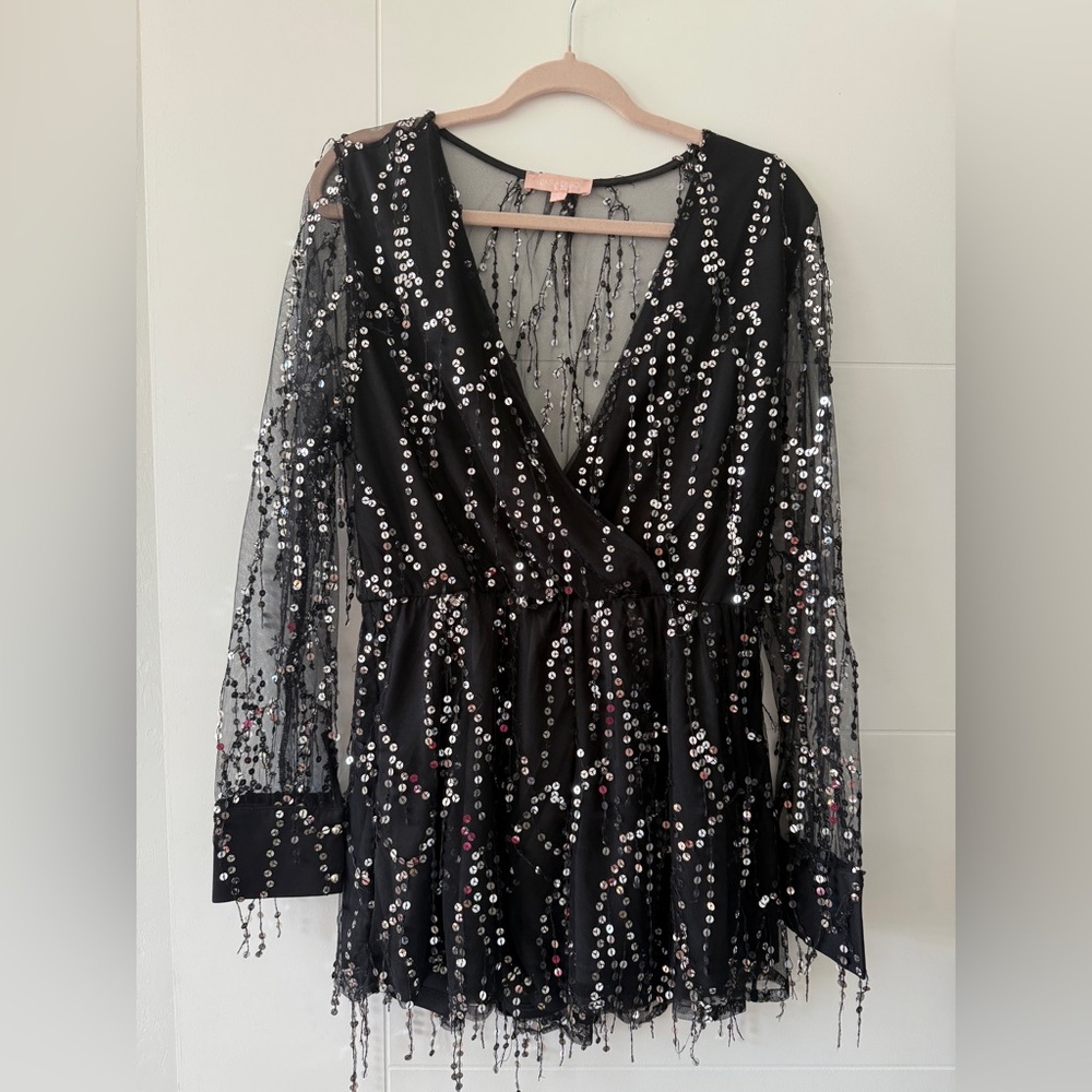 Elegant Black Sequin Dress